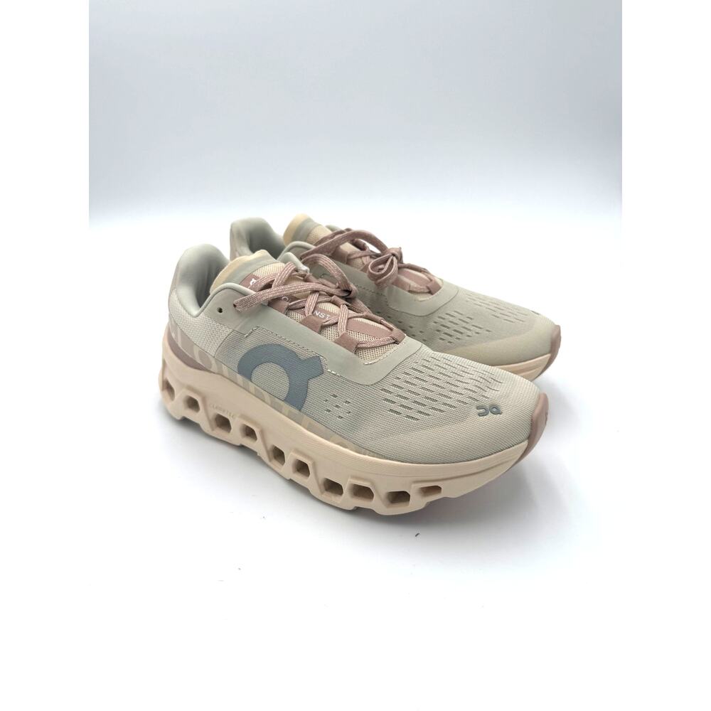 On Women's Cloudmonster Sneakers - Moon/Fawn - Women's 7.5